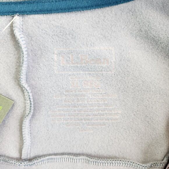LL Bean Sweater Mens XL Green Mountain Fleece 1/2 Zip Sweatshirt Hiking Trails - Picture 10 of 16
